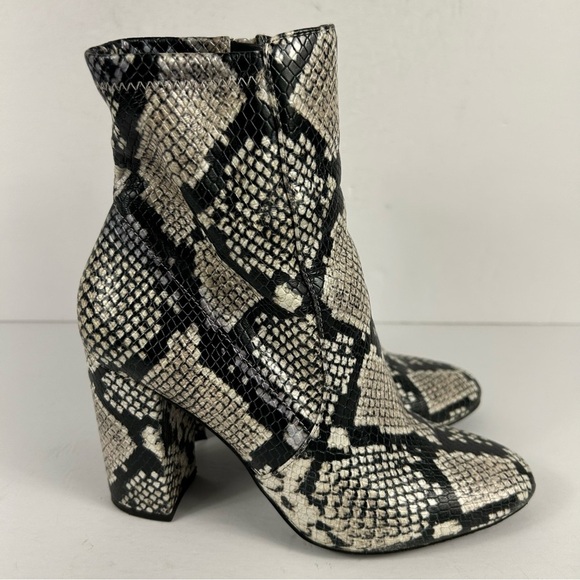 Aldo Elegant Snakeskin Pattern Ankle Boots Size 6.5 - Picture 5 of 9